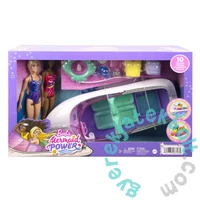 Barbie Mermaid Power motorcsónak játékszett babákkal (HHG60)