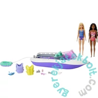 Barbie Mermaid Power motorcsónak játékszett babákkal (HHG60)