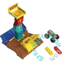 Hot Wheels Monster Trucks Live Aréna Középdöntő játékszett - Car Jump Challenge (HNB92-HNB94)