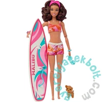 Barbie - Szörfös Barbie szörfdeszkával játékszett (HPL69)