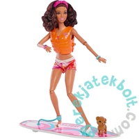 Barbie - Szörfös Barbie szörfdeszkával játékszett (HPL69)
