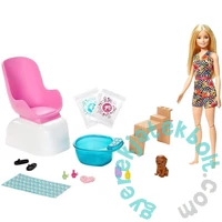 Barbie feltöltődés - Körömstúdió játékszett babával (GHN07)