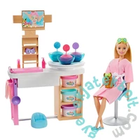 Barbie feltöltődés - Szépségszalon játékszett babával (GJR84)