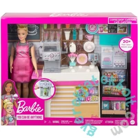 Barbie kávézó játékszett babával