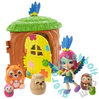 Enchantimals telis-teli kuckó játékszett - Peeki Parrot faháza (GTM46-GTM49)