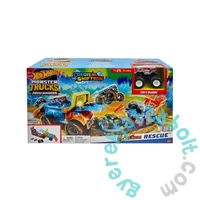 Mattel - Hot Wheels Monster Trucks Arena World - 5 riasztásos mentőküldetés játékszett (HPN73)