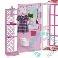 Barbie babaház babával - kétszintes, hordozható (HCD48)