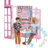 Barbie babaház babával - kétszintes, hordozható (HCD48)