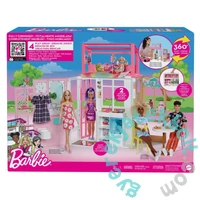 Barbie babaház - kétszintes, hordozható (HCD47)