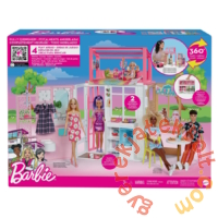 Barbie babaház - kétszintes, hordozható (HCD47)