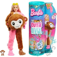 Barbie Cutie Reveal baba plüss jelmezben meglepetésekkel 4. sorozat - Majmocska (HKR01)