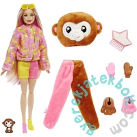 Barbie Cutie Reveal baba plüss jelmezben meglepetésekkel 4. sorozat - Majmocska (HKR01)