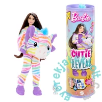 Barbie Cutie Reveal baba plüss jelmezben meglepetésekkel - Zebra (HRK39)