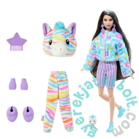 Barbie Cutie Reveal baba plüss jelmezben meglepetésekkel - Zebra (HRK39)