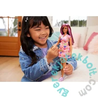 Barbie Fashionistas Barátnő baba - Rózsaszín csíkos hajjal (HJT04)