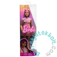 Barbie Fashionistas Barátnő baba - Rózsaszín csíkos hajjal (HJT04)