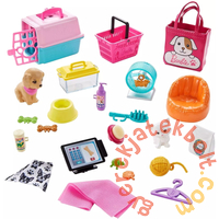 Barbie Kisállat bolt és kozmetika játékszett babával (GRG90)