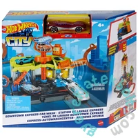 Hot Wheels City - Belvárosi expressz autómosó játékszett (HDR24-HDR27)