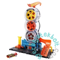 Hot Wheels City - Triplakerék gumiszervíz játékszett (HDP02)