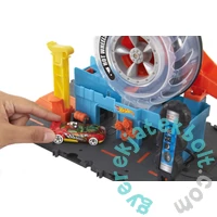 Hot Wheels City - Triplakerék gumiszervíz játékszett (HDP02)