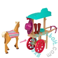 Szilaj - Zabolátlanok - Miradero Fesztivál - Kellékes kocsi csikóval játékszett (GXF68-GXF70)