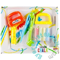 Mega Creative - Aszfaltkréta nagy rajzolószett krétatartóval és körzővel