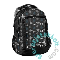 BeUniq iskolatáska, hátizsák - 3 rekeszes - Skull