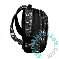 BeUniq iskolatáska, hátizsák - 3 rekeszes - Skull