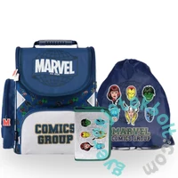Avengers - Bosszúállók - Comics Group ergonomikus iskolatáska szett felszerelt kihajtható tolltartóval (AV24HH-525-1-szett)