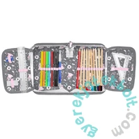 Balerina felszerelt kihajtható tolltartó - szürke (PP24BA-P001)