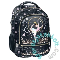 Paso - Balerina hátizsák, iskolatáska - Black-Gold (PP23BN-260)