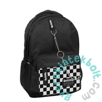 BeUniq Casual 2 rekeszes hátizsák - Lánccal - Kockás (BUBW-228)