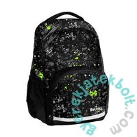 BeUniq iskolatáska, hátizsák - 2 rekeszes - Black, green (BU25BR-2804)