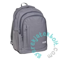 BeUniq iskolatáska, hátizsák - 2 rekeszes - szürke (PPBL-7006)