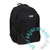 BeUniq iskolatáska, hátizsák - 3 rekeszes - fekete (PPBL-7004)