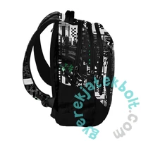 BeUniq iskolatáska, hátizsák - 3 rekeszes - fekete, zöld (BU25PI-2808)