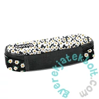 BeUniq ovális tolltartó - fehér virágok (BU24LO-013)