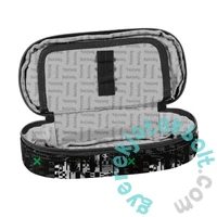 BeUniq ovális tolltartó - fekete, zöld (BU25PI-013)