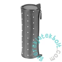 BeUniq Szivecskés henger alakú tolltartó - szürke (BU24HT-003)