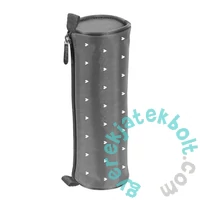 BeUniq Szivecskés henger alakú tolltartó - szürke (BU24HT-003)