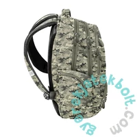 BeUniq Terepmintás hátizsák, iskolatáska - 3 rekeszes - Gray