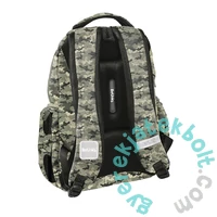 BeUniq Terepmintás hátizsák, iskolatáska - 3 rekeszes - Gray