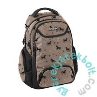 BeUniq Unikornis hátizsák, iskolatáska - 3 rekeszes - Brown