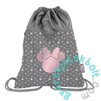 BeUniq zsinóros hátizsák, tornazsák - Disney - Minnie Mouse - szürke-rózsaszín (DM24TT-713)