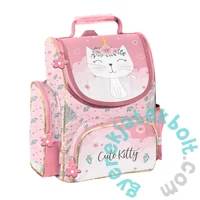 Cicás ergonomikus iskolatáska szett felszerelt kihajtható tolltartóval - Cute Kitty (PP26CK-525-1-szett)
