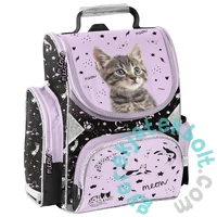 Cicás ergonomikus iskolatáska - fekete, lila (PP25CE-525)