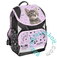 Cicás ergonomikus iskolatáska - fekete, lila (PP25CE-575)