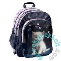 Cicás iskolatáska szett kihajtható tolltartóval - White Kitty (PP26CD-090-2-szett)