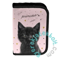 Cicás ergonomikus iskolatáska szett felszerelt kihajtható tolltartóval- Black Cat (PP26BC-525-1-szett)