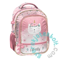 Cicás iskolatáska szett felszerelt kihajtható tolltartóval - Cute Kitty (PP26CK-260-1-szett)